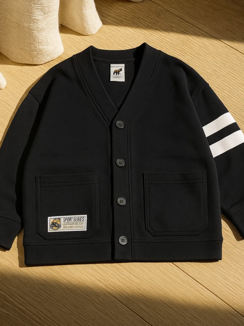 House of Smith Sweater New Suls Cardingan Black - Cardingan Pria #houseofsmith #sweater #cardingan 