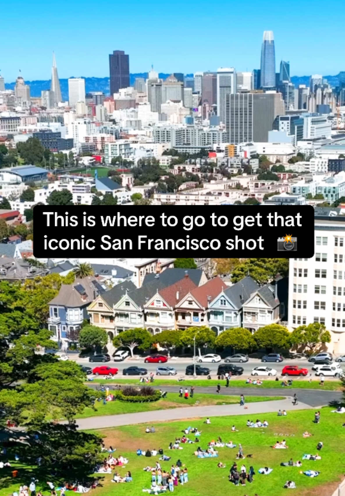 THIS IS WHERE TO GET ONE OF THE MOST ICONIC SHOTS OF SAN FRANCISCO. Alamo Square Park — with the Painted Ladies in front and the city skyline rising behind them. But what most people don’t know? You can actually go inside one of these historic homes. 🏡 The Blue Painted Lady offers a 90-minute guided tour every day at 4 PM — led by the owner himself. 🪞 Original 1890s woodwork, chandeliers, fireplaces, and stories passed down through generations. 📸 And when you step back outside? You’re standing in front of one of the most photographed views in the world. 🎟️ Only one tour a day — booking info is below. Tag someone who needs to experience this San Francisco hidden gem with you. #PaintedLadies #AlamoSquare #sanfrancisco 