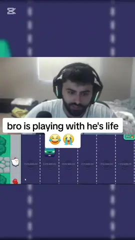 bro is playing with he's life 