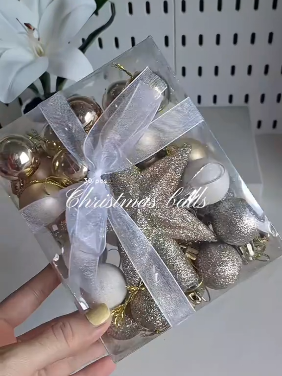 Deck the halls with this stunning Christmas balls! ✨🎄🤍 #Christmasballs #Christmasdecor #Christmasornaments #Christmasball #devlightshop  Mixed Christmas Ball Decoration 