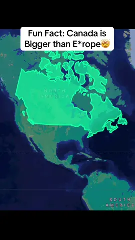 Crazy how Canada is bigger than E*rope🤯 #tiktok #geography 