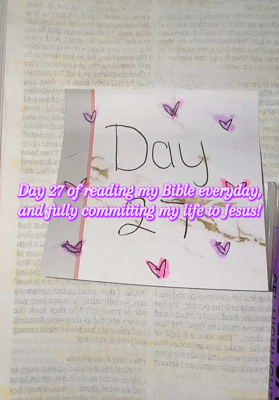 Day 27! Started the Gospel of mark today! Excited for this book! Goodnight and God bless 😴🥰✝️   #day27  #Biblestudy  #amen 