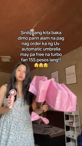 155 pesos lang uv automatic umbrella free turbo fan #uvautomaticumbrella #turbofan 