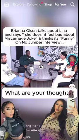 Bri & Lina go at it in the comments section 👀 #briolsen #foryoupage #linasara #viral 