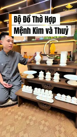 Bộ Đồ Thờ Sứ Trắng Viền Vàng – Tối Giản Mà Sang Trọng hợp gia chủ mệnh Kinh Và Thuỷ #dotho #banthogiatien #dothodep 