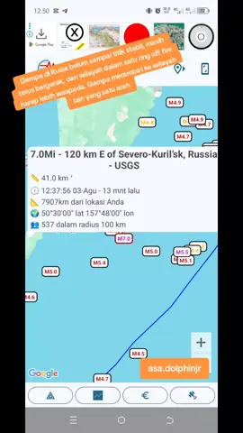 Gempa di Rusia belum sampai titik stabil, masih terus bergerak, dan wilayah dalam satu ring off fire harap lebih waspada. Gempa merambat ke wilayah lain yang satu arah. #siagabencana #gempabumi #earthquake #siapuntukselamat #infoBMKG 