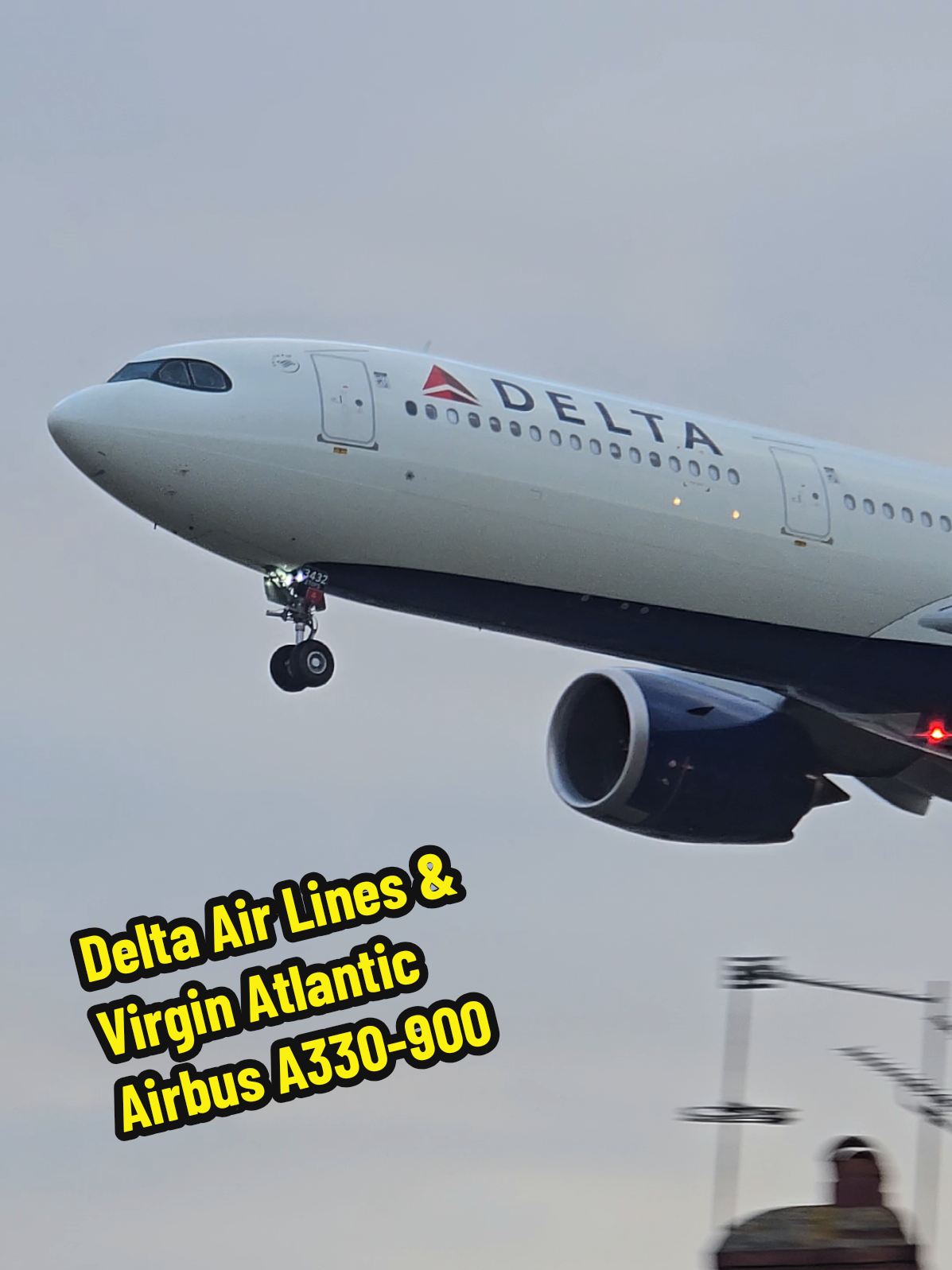 Airbus A330-900 Virgin Atlantic & Delta Air Lines landing at Heathrow Airport ✈️ #airbusa330 #airbus #virginatlantic #deltaairlines #airplane #heathrow #airport 