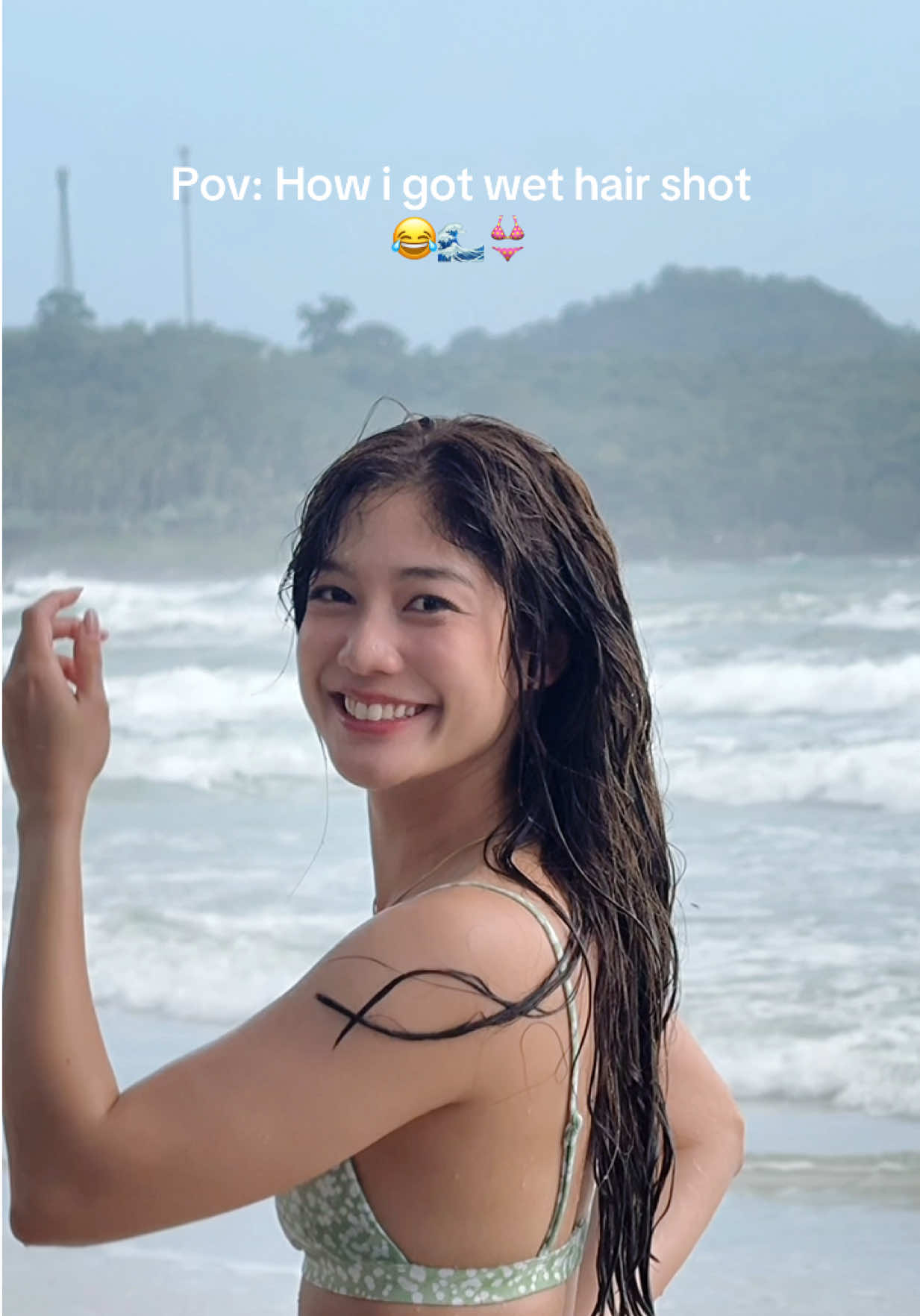 ผมเปียกแบบธรรมช๊าตติ 😂 #มะปรางอลิสา #เกาะกูด #เที่ยวทะเล  #beachvibes 