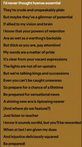 be prepared-lion king jr