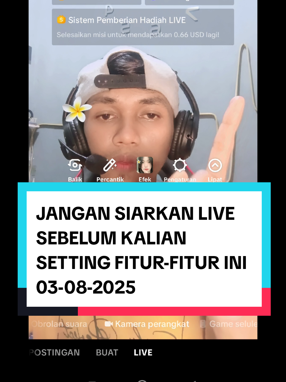 jangan siarkan live sebelum setting fitur² ini #pemulatiktok #tutorial #liveforthechallenge 