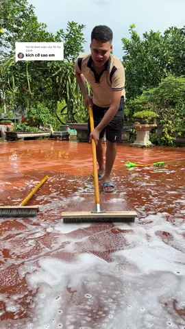 Trả lời @Tô Thị Cảnh chà sạch rêu sân vườn chống trơn trượt#choisat #choisatchareu #sanvuon #giadungtienich #muataitiktok 