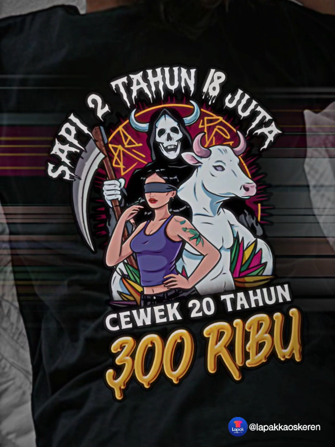 Kaos sapi 2tahun 18juta cewek 20tahun 300ribu🫵😎🔥 ready dikeranjang kuning boskuu gass CO #kaos #kaoskatakata #kaosdistro #belilokal #fyp 