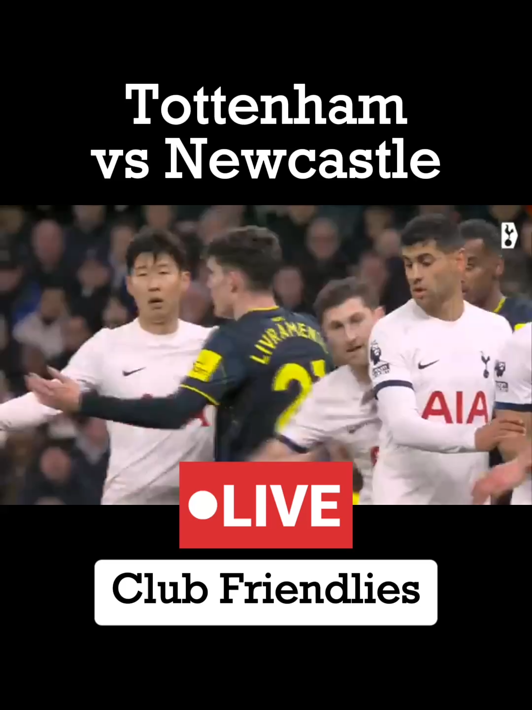 #Tottenham vs #Newcastle LIVE 🔴 (Club Friendlies ⚽🏴󠁧󠁢󠁥󠁮󠁧󠁿🌍🇺🇸)