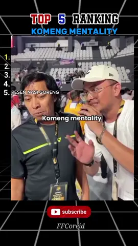 TOP 5 RANKING KOMENG MENTALITY  subscribe YT FFCoreid  #komeng #komengmentallity #top5ranking #top5 #ngakak #lawak #core #mentality #lucu 