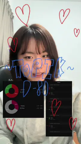 ep:02▶️ D-80 till my TOPIK 1 exam !! hopefully i can keep this streak going 🔥 #韓国語 #한국어 #korean #topik #studytok 