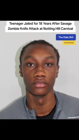 Teenager Jailed for 18 Years After Savage Zombie Knife Attack at Notting Hill Carnival #thedailybrit 
