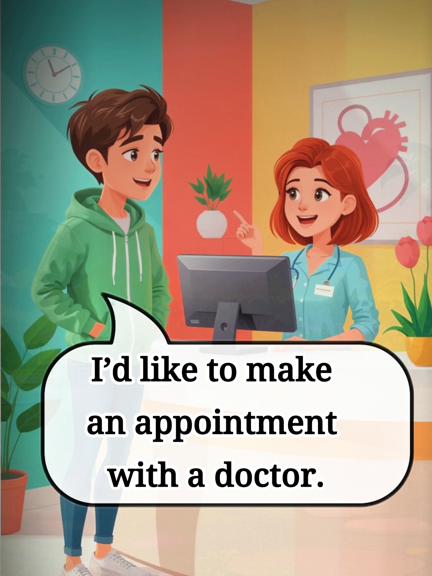 Beginner English Dialogue⏰ Making a Doctor’s Appointment #english #englishconversation #learning#englishforbeginners #doctorappoinment