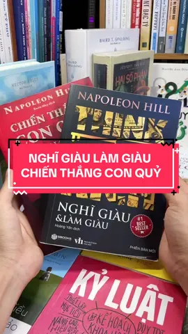 Nghĩ giàu làm giàu và chiến thắng con quỷ trong bạn - 2 cuốn sách kinh điền của Napoleon Hill mà ai cũng nên đọc 1 lần trong đời. Hai cuốn sách cực kỳ giá trị này được rất nhiều người thành công và các triệu phú tự thân khuyên đọc. Ngoài ra nghĩ giàu làm giàu cũng được mệnh danh là kinh thánh về làm giàu của các triệu phú tự thân. #tiemsachbinhyen #sach #sachhay #BookTok #reading #nghigiaulamgiau #chienthangconquytrongban 