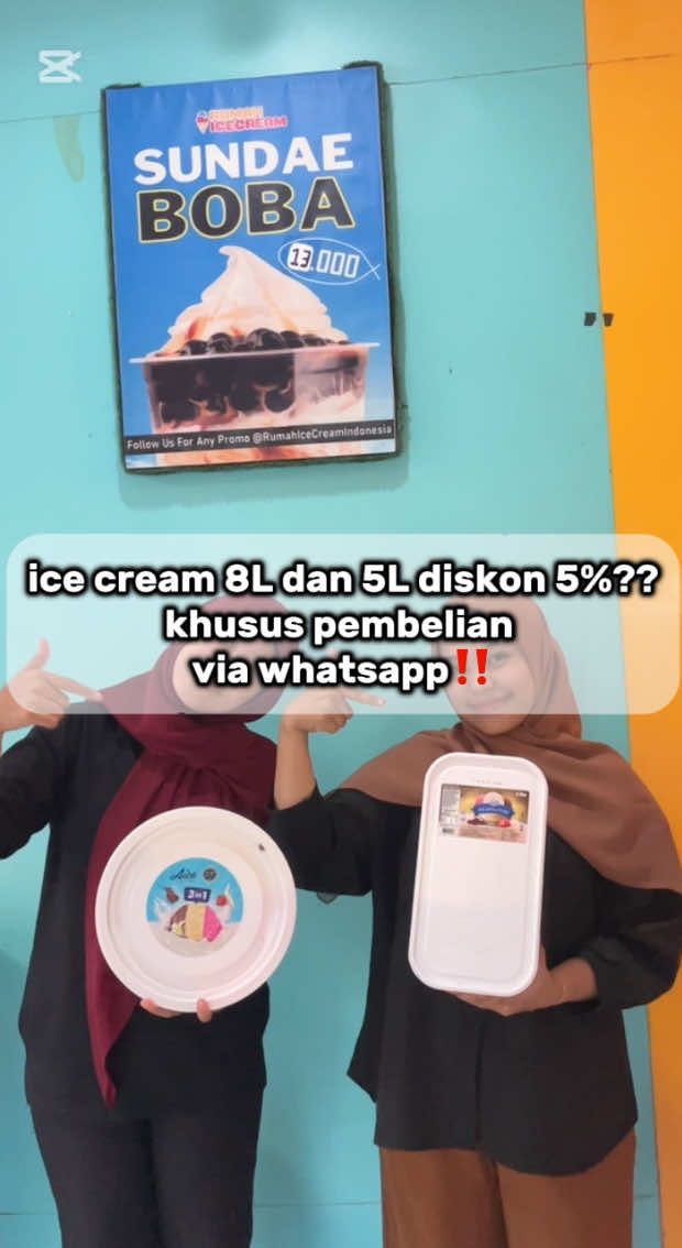icecream ember 8liter dan 5liter diskon 5%??? khusus pembelian via WA ‼️ Order ke no👇🏻 0821-1349-5262 #rumahicecreamindonesia #icecreamlovers🍦 #fypシ゚ #CapCut #diskon 