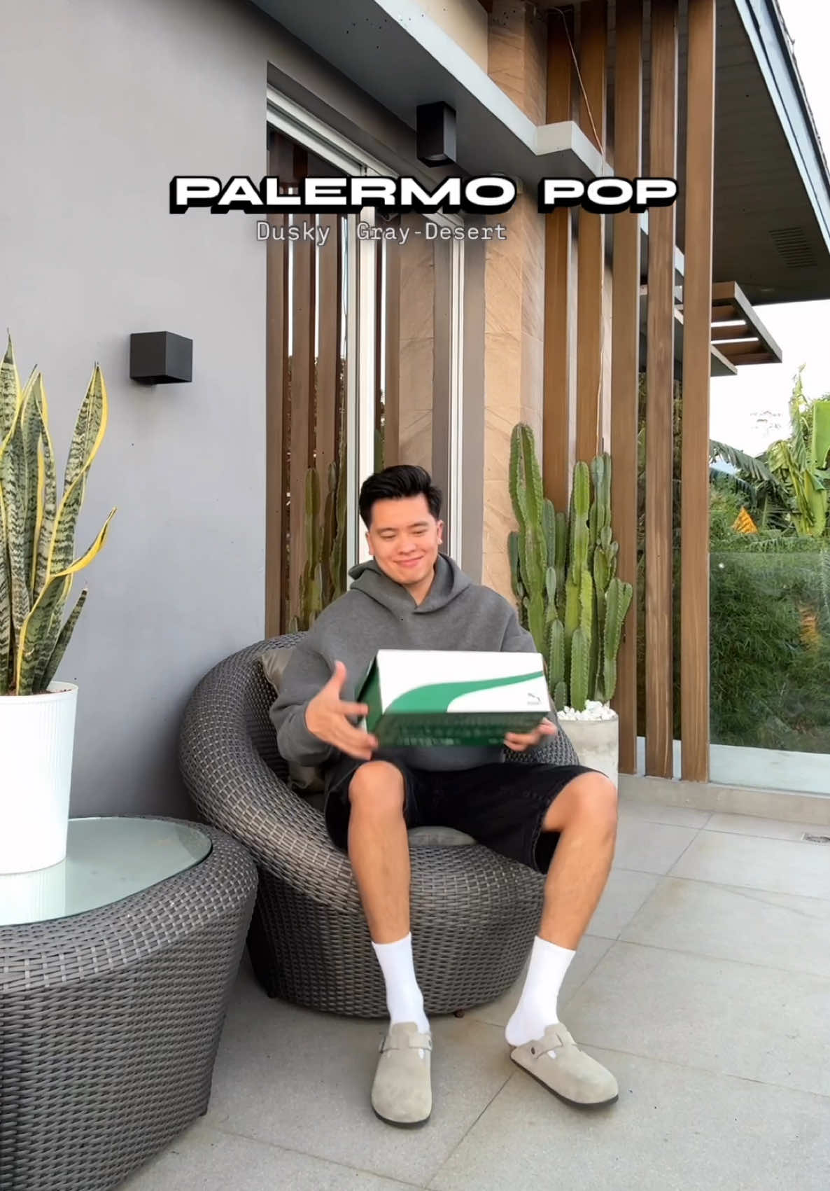 Going out today with my new @PUMA Philippines Palermo Pop in Dusk Gray-Desert Dust 👟🩶 Back in the '80s, the Palermo was a fan favorite in British soccer stadiums, instantly recognizable for its pops of color and classic gum sole. ⚽️ WHAT DO U THINK?! 😎