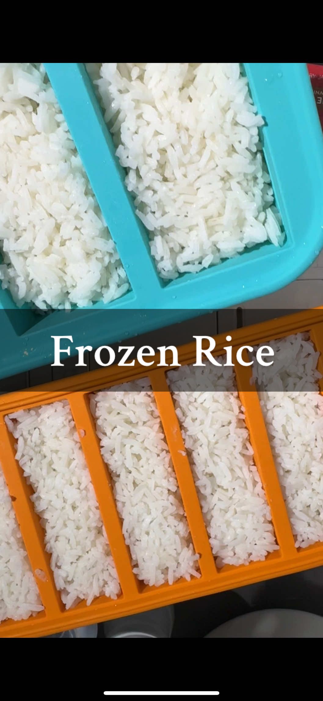 Frozen rice #freezelmeal #mealprep #siliconemould #lowcarb 