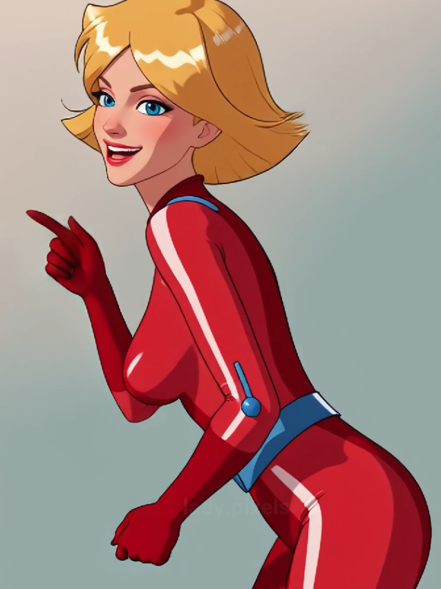 Clover totally spies 💛  no way ! #clover #totallyspies #cartoon #bodysuit #blondehair 
