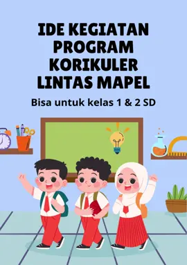 Contoh program korikuler lintas mapel untuk kelas 1 dan kelas 2 SD #lintasmapel #korikuler #modulajar #deeplearning 