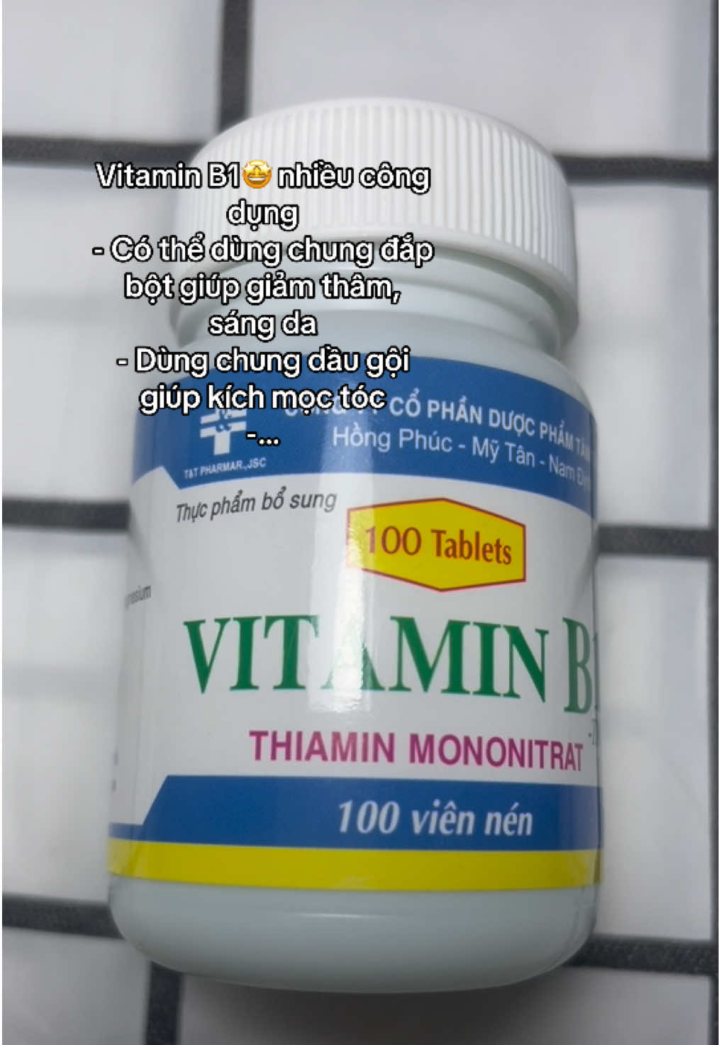 Vitamin B1 với nhiều công dụng: sáng da, kích mọc tóc,…bla bla🤩#xuhuong #fyp #vitaminb1 #reviewchanthat #haimye 