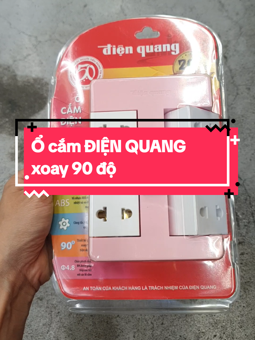 Ổ Cắm ĐIỆN QUANG 6 lổ 2 chấu được làm từ nhựa ABS đạt chuẩn chống cháy,an toàn khi sử dụng #xuhuongtiktok #odien#ocamdienquang#uytin 