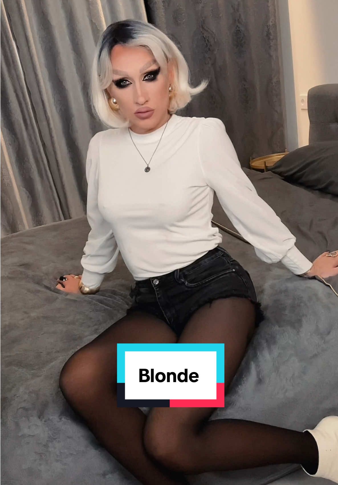 🤍🩶💋🩶🤍 #dragqueen #crossdresser #crossdress #tights #blouse #mtf #xdress #xdresser #boytogirl #crossdressermodel #tightslover #dragqueensoftiktok #tgirl 
