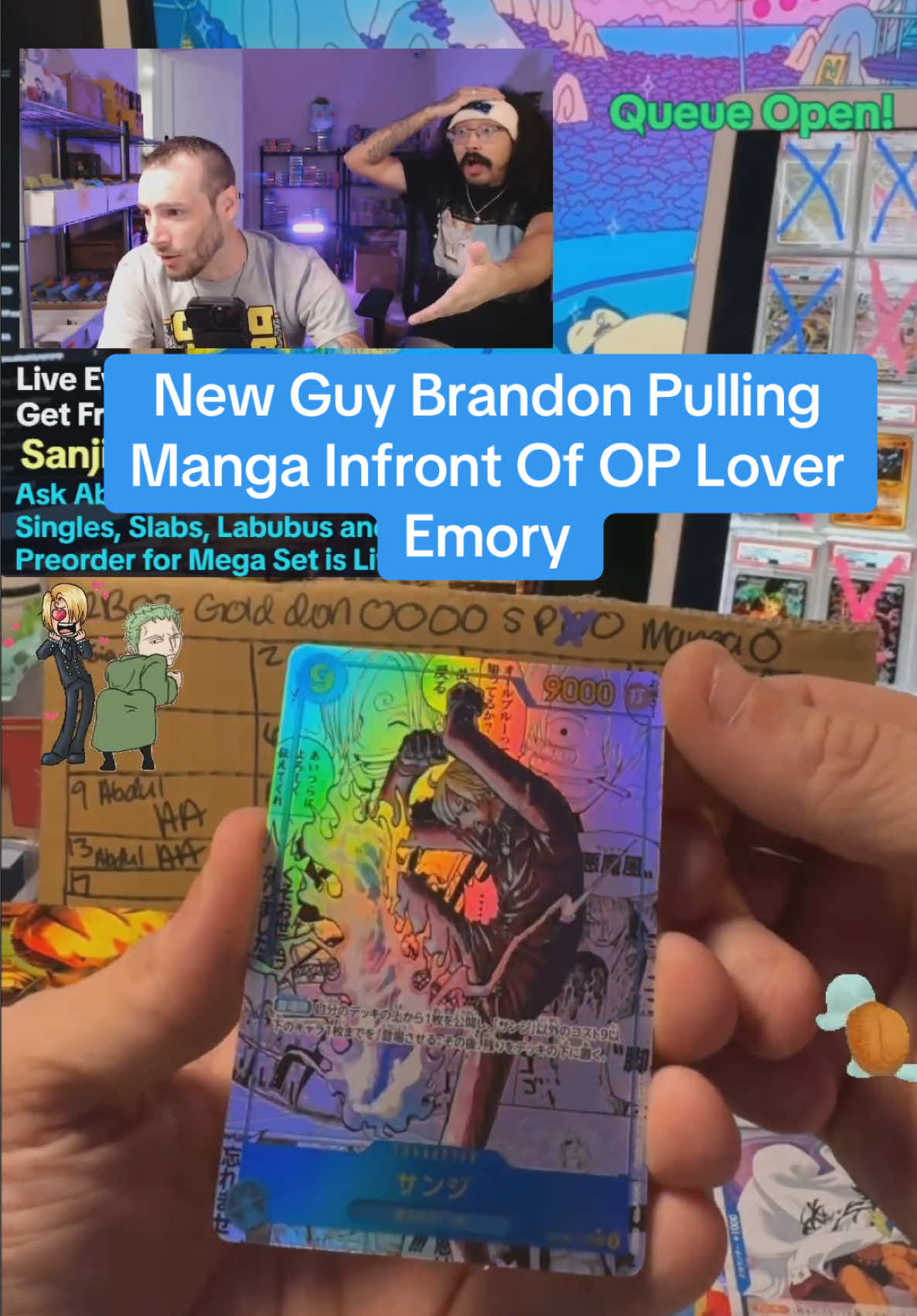 You Know Casually Pulling Manga! #mangasanji #prb02pulls #mangachase #onepiecetcgrips #pokeswpz #onepiecetcgopening 