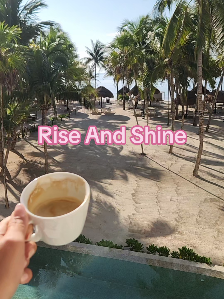 But first coffee #travelfar #Mexico #talummexico #malememories #travelinspo #coffee #upearly #hotelroom #beachday #beachfront #beachvibes 