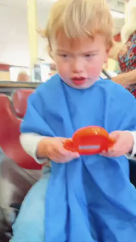 Our baby got his first haircut today. 🥹😭 I didn’t want to cut his curls 🙃♥️ #babysfirsthaircut