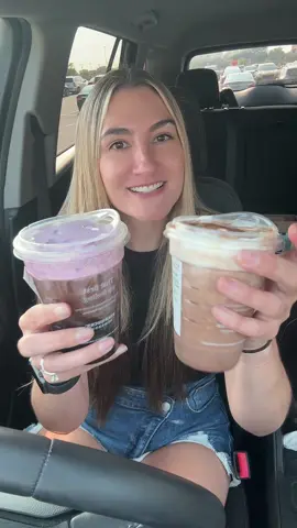 HAPPY SUNDAY! My Starbucks drinks today! Raspberry cold foam cold brew and the salted caramel mocha! Yummmm @Starbucks 