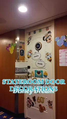 Back on the Disney Dream, this time for mom’s 60th birthday! #stateroomdoor #magnets #decorations #disneycruiseline #disneydream 