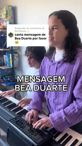Respondendo a @Biel Duarte🌙 Mensagem da musa @Bea Duarte 😍😍😍 #beaduarte #piano #pianoevoz 