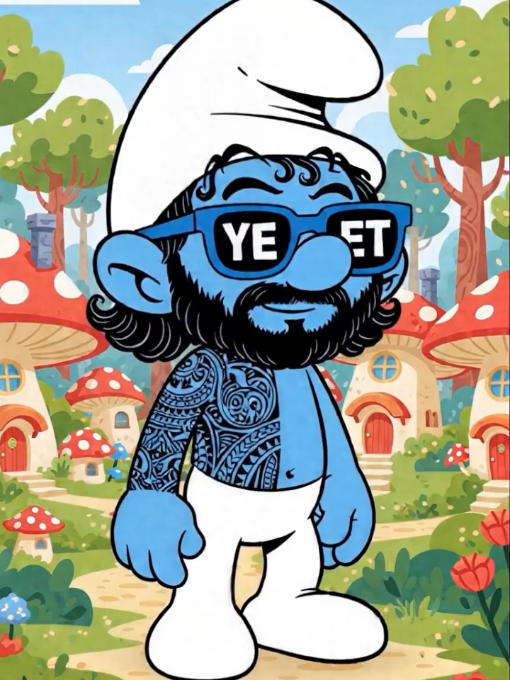 What if Jey Uso was in The Smurfs? #wwe #jeyuso #smurfs @wwe @uceyjucey