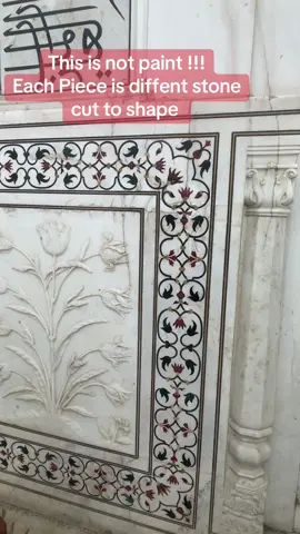The amount of details in Taj Mahal is unreal each piece of shape you see is a stone, mostly gemstone cut to shape and put in place
