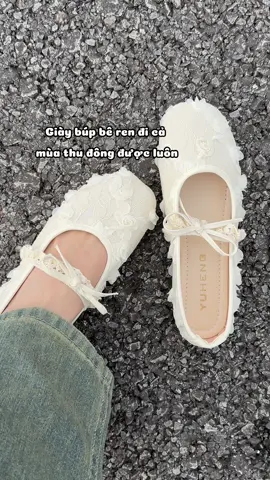 Giày ren hoa Hồng bệt #xuhuong #giaynu #giaybupbe #tiktokshop 
