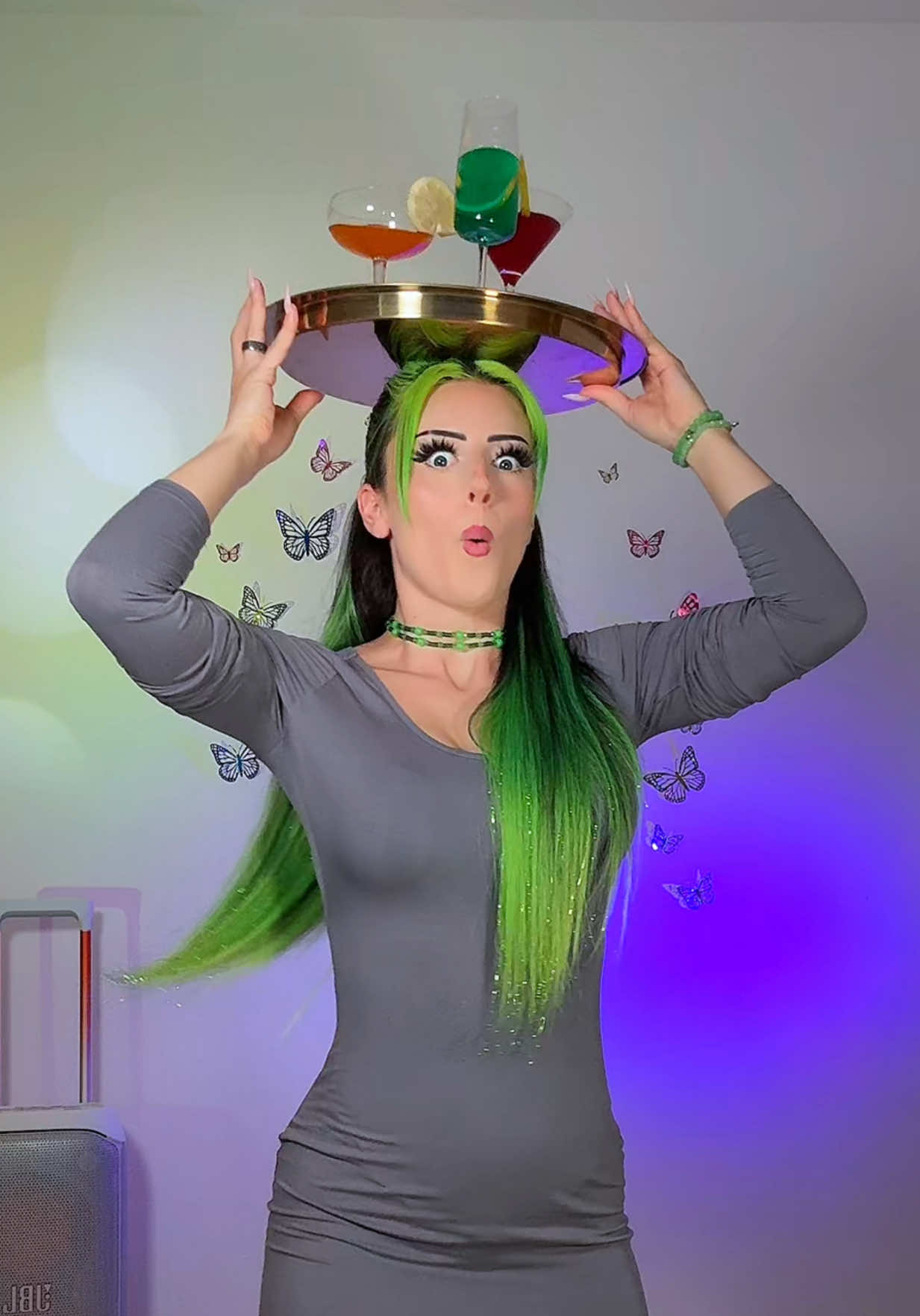 It is only colored water🙋🏻‍♀️💚🥳 #bumpyride 