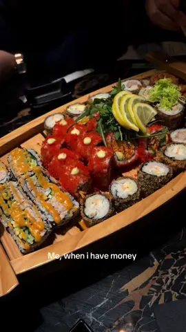 Broke but well-fed 😌🍣 #fyp #sushi #lover #food 