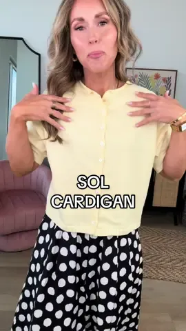 Butter yellow cardigan top. It’s perfect! 