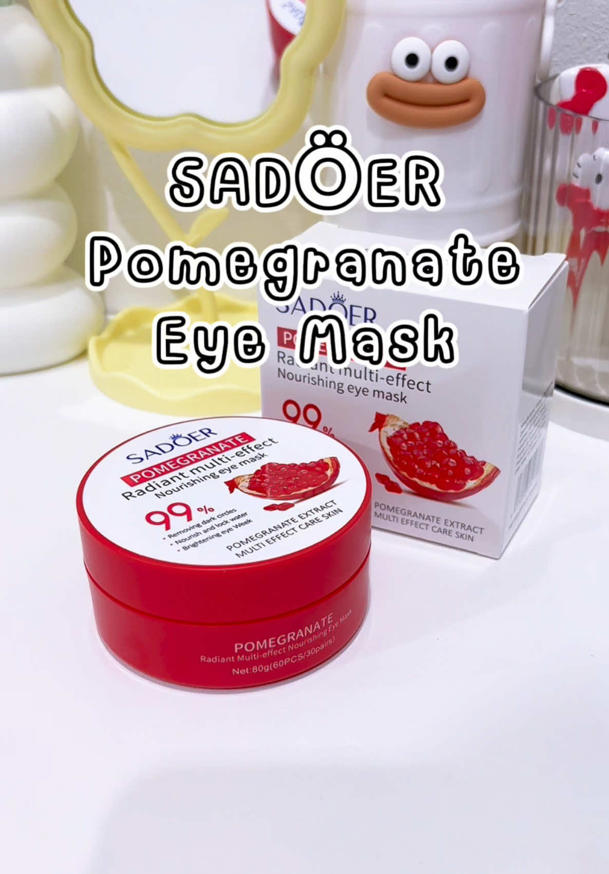 🌺Sadöer Eye Mask สารสกัดจากทับทิมแดง99% #มาส์กใต้ตา #sadoer #eyemask #รีวิวของดีบอกต่อ #สินค้าขายดี 