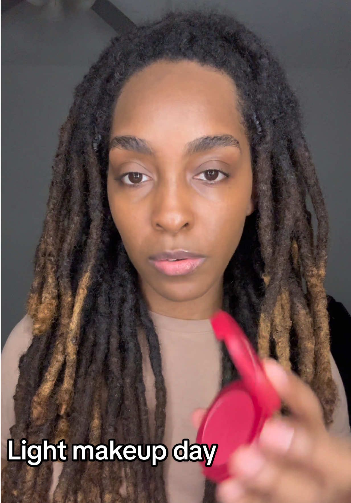 Going for a light makeup look today.! Products used listed below!  @Tower 28 Beauty X Toni Bravo blush shade sunset Shirley  @Lancôme Monsier big volumizing mascara  @Olehenriksen lip treatment shade strawberry sorbet ❤️