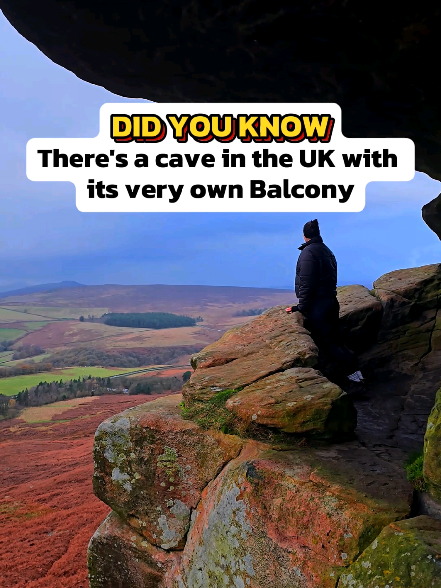 Hidden cave hike with insane views Balcony Cave is one of the Peak District’s most dramatic hidden spots. Set high above Cressbrook Dale, this cave opens out to an unreal view over the valley, with a natural stone ledge that feels like it’s made for sitting and soaking it all in. It’s not an easy find. The trail isn’t marked, and the final section involves a short scramble—but it’s absolutely worth it for those bold enough to go looking. This isn’t a touristy stop. It’s quiet, wild, and feels totally untouched. Take care near the edge and wear proper footwear, especially if it’s wet. How to find it: Park in Cressbrook or near Litton, then walk through Cressbrook Dale. The cave is high up on the cliffside—best found with GPS. Tag someone who’d brave the scramble for this view. #peakdistricthikes #hiddenukgems #balconycave #ukadventures #caveviews