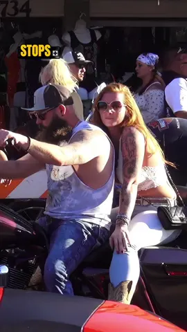 Riding The Harley Motorcycle Through Main Street | Bike Rally Vibes #motorcycle #motos #bikers 