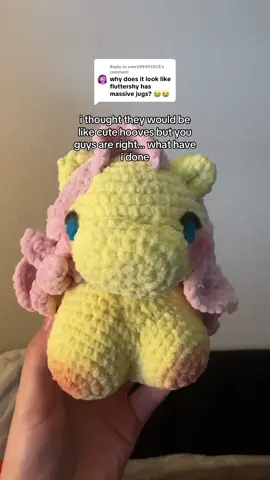 Replying to @user289492828 fluttershy i’m sorry  #fluttershy #mlp #crochet #handmade #smallartist 