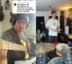 Replying to @cre ❤️🎶🙌🏼 #duet @olivesongs @Will Brooks 🥁 tag by: @Er3ka 🎸💕🍇 #bassist #drummer #pianist #singer #originalmusic 