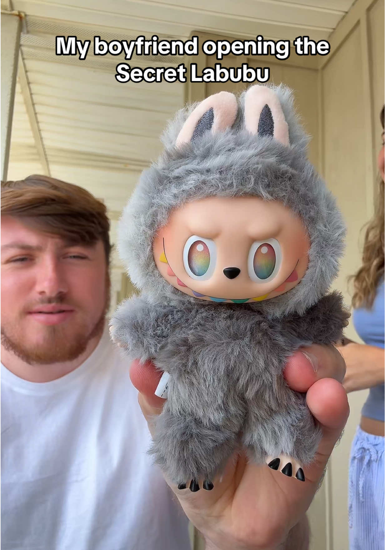My boyfriend opening the secret labubu #labubu #secretlabubu #labubus #labubuunboxing #bigintoenergy 