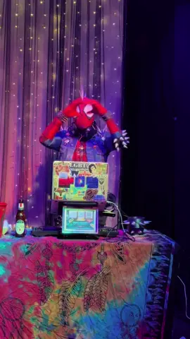 Spider Punk rockin out at Drus Club in Memphis! 🤘🏻❤️💙🕷️#SpikeyVanDykey #DragPerformer #djspidey #spiderpunk #cosplay 